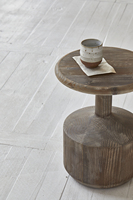Table basse en bois de style traditionnel, petit bateau, chic ethnique, mobilier antique, marque Sintesi, modèle A1974 pour salon et salle à manger