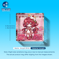 Bloc de présentation en acrylique transparent personnalisé avec dessin animé pour les fans d'anime et décoration de bureau unique, idéal comme cadeau