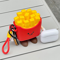 Dompet Koin Udang Goreng Silikon Kawaii, Dompet Mini Resleting Lucu, Kantong Uang Kecil, Tas Organizer, Hadiah Menyenangkan untuk Remaja Putri