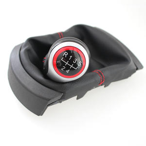 Pommeau de levier de vitesse en cuir avec ligne rouge, 5 vitesses, 6 vitesses, pour transmission manuelle Seat, conception ergonomique - Product Image 4