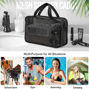 Sac de Douche en Maille avec Fermeture Éclair, Sac Fourre-Tout, Rangement Cosmétique, Multifonctionnel, Grande Capacité, Portable pour Organisateur - Product Image 5