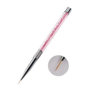 Pinceau à ongles en acrylique avec manche, poils synthétiques, pour liner, sculpture, brosses rondes, or rose, pour la peinture au gel, la décoration des ongles, outil de manucure - Product Image 5