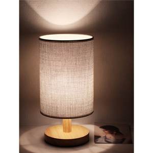 Lampe de table en bois minimaliste, base en bois massif, hauteur réglable, lumière chaude, lampe de chevet, style nordique, décorative - Product Image 1