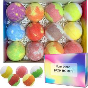 Nouveaux bombes de bain moussantes biologiques personnalisées en gros, bombes de bain lune avec paillettes dorées et parfum floral, produit de bain biologique naturel - Product Image 4
