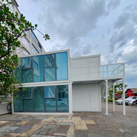 Maison Modulaire Préfabriquée Moderne à Deux Étages, Conteneur Isolé Anti-Ouragan, Mobile, pour Résidence, Chambre, Cuisine, Bureau, Centre Commercial