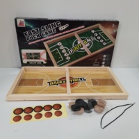 Jeu de société de voyage créatif en bois de haute qualité pour l'interaction parent-enfant : échecs, football et basketball à lancer