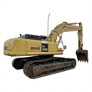 Excavatrice sur chenilles hydraulique Komatsu PC450-8, PC450, PC400-8 avec godet de terrassement, équipement de construction d'occasion - Product Image 1