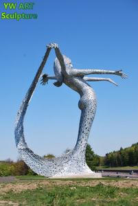 Décoration extérieure <span class=keywords><strong>Sculpture</strong></span> grandeur nature de couple embrassant en acier inoxydable <span class=keywords><strong>Sculpture</strong></span> d'étreinte d'art extérieur - Product Image 5