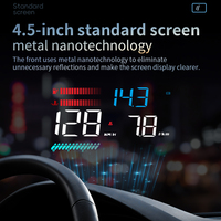 Projecteur HUD universel M25 2026 pour voiture, grand écran OBD2 GPS, affichage sur pare-brise, Plug-and-Play, compteur de vitesse, horloge, consommation de carburant