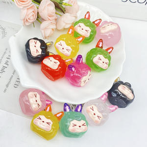 Nuevos dijes de resina Kiki de dibujos animados, colgante de llavero luminoso de cambio Gradual, fabricación de joyas de coche DIY, bolsa ciega incluida - Product Image 3