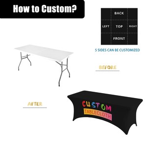 Mantel de Poliéster Antideslizante con Cinta Elástica Anular, Fijación en las Cuatro Esquinas, Ajuste Firme, Reduce el Deslizamiento, para Diversos Tipos de Mesa - Product Image 4
