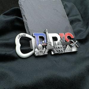 Aimant de réfrigérateur en métal pour bricolage émail doux <span class=keywords><strong>Paris</strong></span> Souvenir cadeau ouvre-bouteille aimant de réfrigérateur - Product Image 4