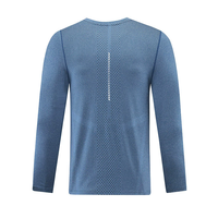 T-shirt à manches longues pour homme en polyester et élasthanne, uniformes avec logo brodé personnalisé, séchage rapide pour la restauration et les bars
