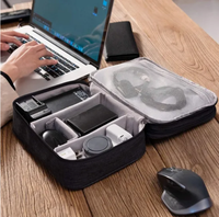 Organisateur de gadgets de voyage personnalisé, accessoires, câbles, sac de rangement pour tablette et ordinateur