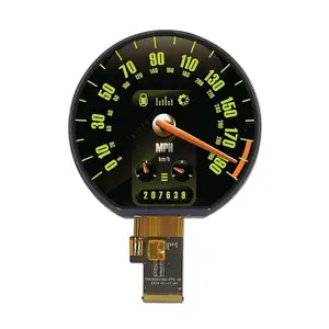 3.6 Inch Ronde Motorfiets Dashboard Lcd 544*506 Resolutie 1000Nits Rgb Interface Ips Kleine Ronde Lcd-Scherm