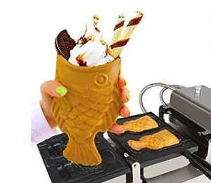 Fırıncılık makineleri dondurma makinesi balık şekli waffle baker