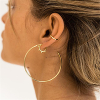 ROXI Perles rondes minimalistes en argent sterling 925 Cercle pour femmes Boucle d'oreille