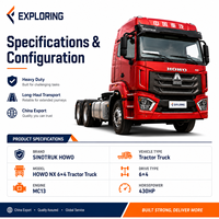 Camion tracteur SINOTRUK HOWO NX 6x4 430HP, poids lourd, pour le transport de marchandises sur de longues distances