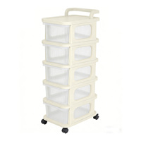 Étagère de rangement mobile à 5 niveaux pour snacks, en plastique, multi-étages, du sol au plafond, pour chambre et salon