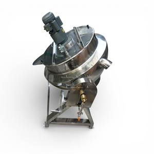 Olla eléctrica a vapor con camisa de acero para cocinar, grande, inclinable, comercial, a gas, para azúcar, con mezclador de agua, 500 litros - Product Image 5