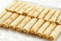 Rollitos de Verduras Prefritos con Baja Absorción de Aceite, Congelados IQF, Crujientes, Mini Rollitos de Verduras para Catering y Venta al por Mayor