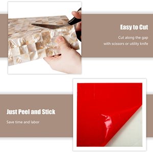 Kasaro 3D vỏ tự nhiên khảm hình vuông gạch ốp tường gạch vỏ cao cấp cho tấm tường để trang trí nhà - Product Image 2