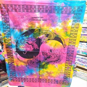 Nouvelle Tapisserie Murale Tricotée LAXMANS Yin Yang en Coton Imprimé Multicolore 75x110cm en Gros, Provenant d'Inde - Product Image 5