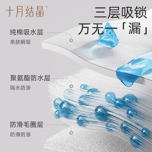 Pañal de Bebé Crystal de Octubre, Algodón Puro, Impermeable, Tamaño Grande, Pañal Sanitario para Bebés - Product Image 3