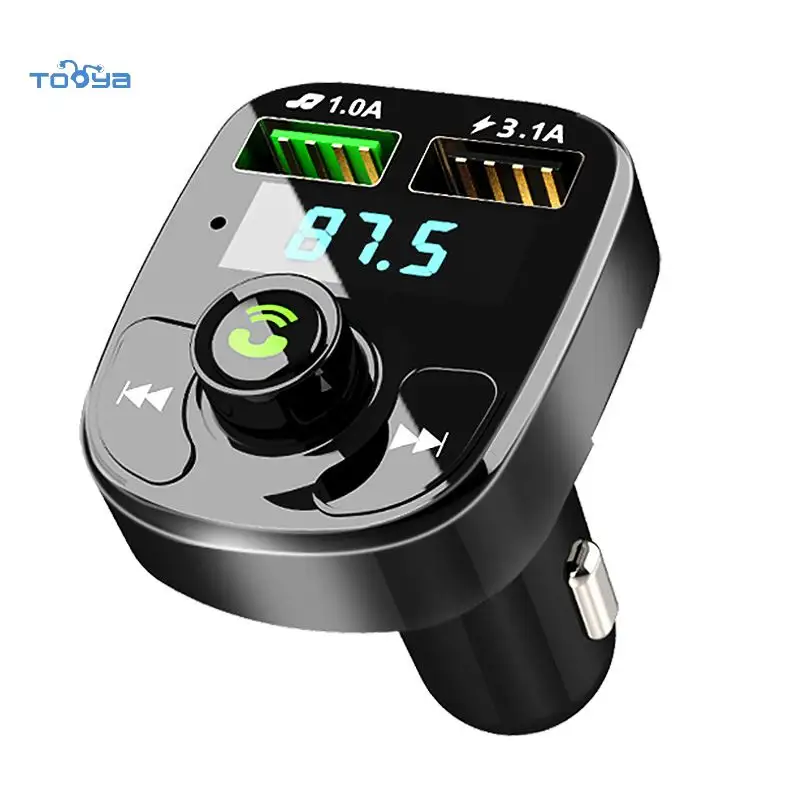 Car cigarette lighter MP3 blue tooth receiver 5.0 Tooya Multifunctional car accessories mp3 lossless player fast charger