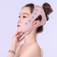 Double Bandeau Amincissant pour Visage, Écologique et Respirant, Masque Anti Double-Minton V pour Beauté Faciale