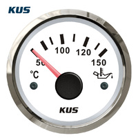 Nuevo Medidor de Temperatura de Aceite KUS CPYR IP67 a Prueba de Agua, 52 mm, 12/24 V, 316SS, 50~150 °C, para Embarcaciones Marinas y Grupos Electrógenos