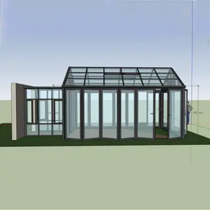 Werks bedarf Rabatt Preis vorgefertigten automatischen Wintergarten für Balkon und Veranda Terrassen überdachungen