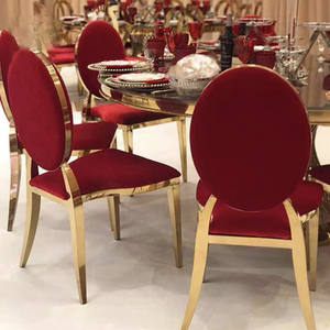 Bền Vàng Thép Không Gỉ Nhung Đỏ Vải Tiệc Ăn Nhà Hàng Đảng Đám Cưới Trẻ Em Trẻ Em Ghế - Product Image 6