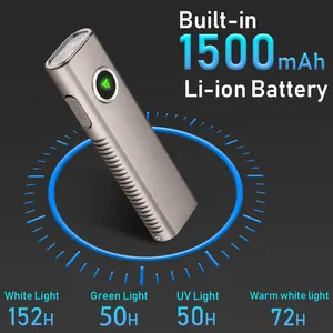 TrustFire MINIX3 bolsillo plano 1050LM linterna llavero UV antorcha magnética luz de trabajo láser verde