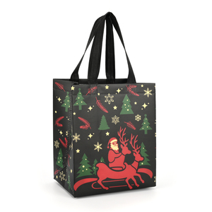 Bolsas de embalaje no tejidas de Navidad al por mayor de alta calidad con asa Popular para regalos de ropa compras de comestibles - Product Image 3