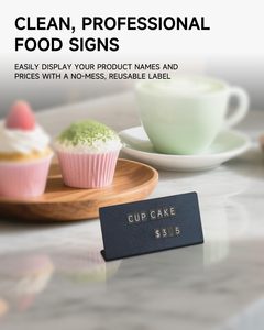 Mini-étiquettes magnétiques alphanumériques pour affichage de prix sur comptoir, idéales pour supermarchés, cafés et boulangeries - Product Image 1