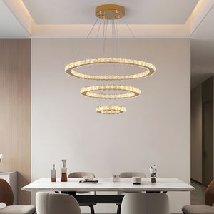 现代发光二极管水晶设计吸顶灯不锈钢吊坠遥控厨房照明 - Product Image 4