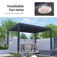 Pergola motorisée électrique en aluminium OEM - imperméable, rétractable, taille personnalisable pour balcon, jardin, design nature