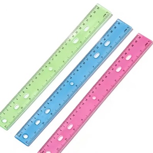 Regla de Colores para Papelería en Promoción a Bajo Precio, Regla de 6 Orificios, Regla Recta de Plástico de 30 cm, Regla Escolar para Medir - Product Image 3