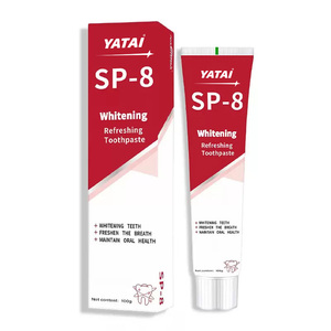 Dentifrice blanchissant personnalisé en gros au bicarbonate de soude SP-8, menthe verte, haleine fraîche, élimine les taches dentaires, protège les gencives, soin buccal - Product Image 4