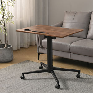 Table élévatrice pneumatique de haute qualité en bois naturel, mobilier de bureau moderne, convertible, réglable et modulaire - Product Image 1
