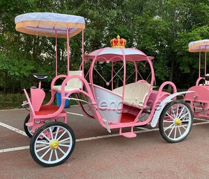 Charrette électrique de style vintage Cendrillon, charrette de mariage électrique, charrette à chevaux électrique à vendre - Product Image 4