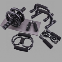 Kit de roulettes avec barre de pompes, corde à sauter, genouillères et AB Carver pour l'entraînement physique