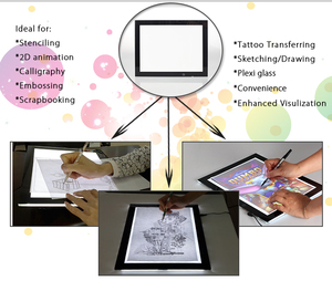 กระดาน Copy1สำหรับวาดภาพแบบ A2 LED แผ่นไฟ LED กล่องไฟ LED รูปสเก็ตช์และติดตามแบบร่าง A3A4 - Product Image 5