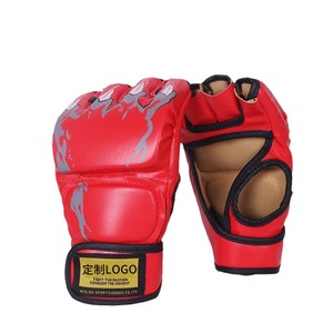 Guantes de Boxeo Amarillos de Cinco Dedos con Cierre de Velcro para Adultos, Guantes de Entrenamiento de MMA y Muay Thai - Product Image 3