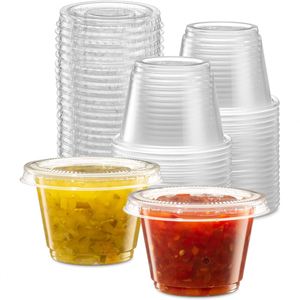 Disposable <b>Plastic</b> Single Wall 90mm Tasse <b>Cup</b> Container for Jelly Pudding Slime Snack Yogurt Sauces Portion <b>Cups</b> - Product Image 1