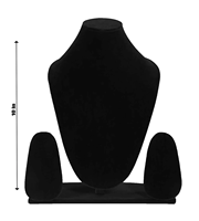 Nouveau collier buste affichage moule Buste Bijoux personnalisé haute qualité noir velours boucle d'oreille collier présentoir