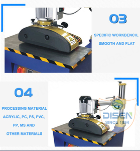 Machine à chanfreiner acrylique Disen 60 degrés pour feuilles de plexiglas/plastique 380V 2.2kW Alimentation automatique multifonctionnelle - Product Image 5