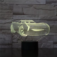 Jouets 3D créatifs tableau acrylique veilleuse œuvre voiture ABS base table en plus de la lampe pour enfant cadeau