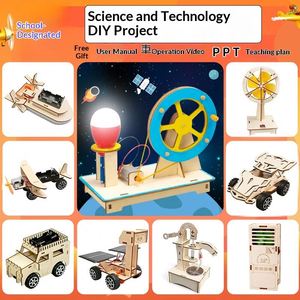Kit d'expériences scientifiques en bois STEM, modèle de physique à construire soi-même pour l'éducation scientifique des enfants, vente en gros - Product Image 5